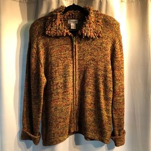 Vintage Gantos Zippered Cardigan Sweater - XL